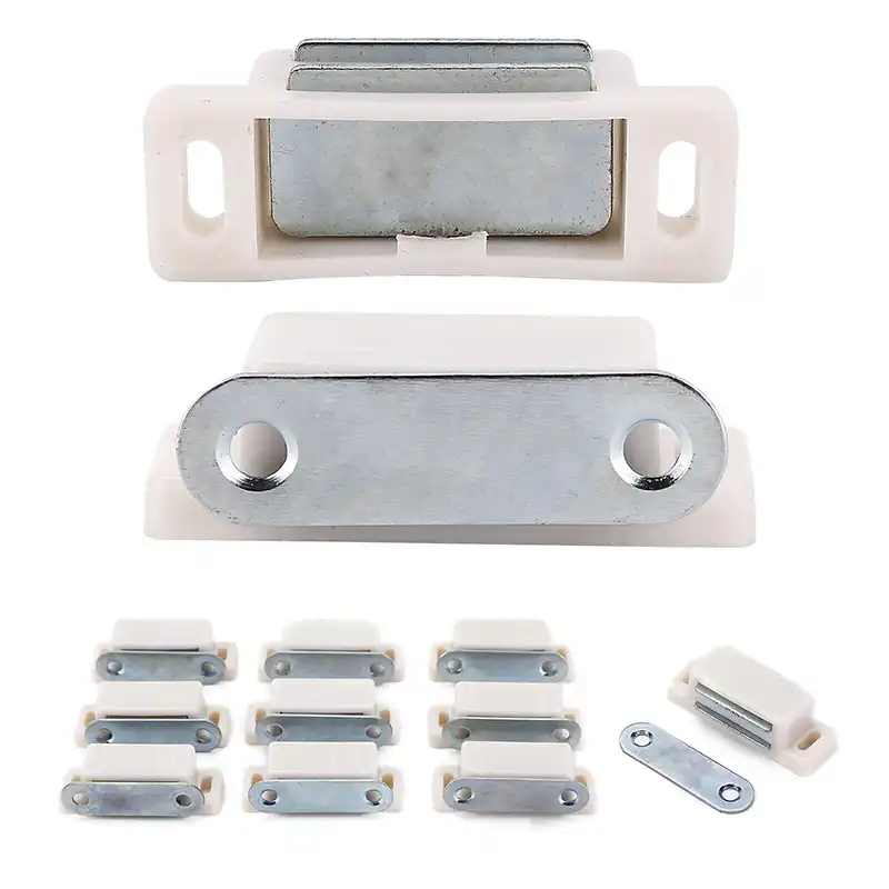 Myhomera 4 قطعة مجموعة خزانة سدادة المغناطيسي دفع لفتح اللمس قبض وقف هادئة دامبير عازلة المطبخ خزانة مغناطيس باب Leather Bag