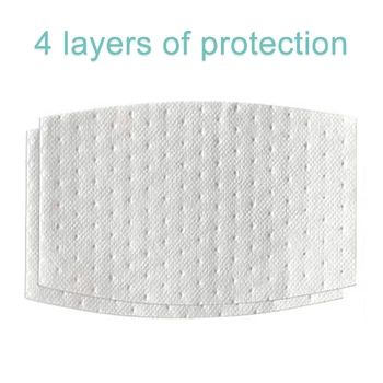 

50pcs Outdoor Waterproof Breathable Daily Disposable Mask Gasket Filter Pad Dustproof Hospital Sandstorm Non Woven 4 Layers
