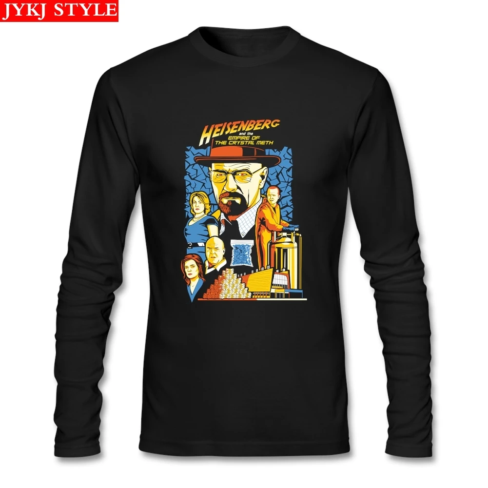 Забавные мужские футболки Pop Breaking Bad хлопковые с круглым вырезом и длинными