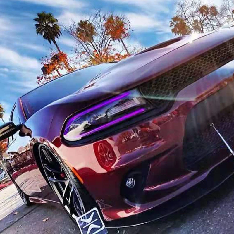 Icedriver для Dodge Зарядное устройство DRL RGB многоцветный светодиодный панели- дневные ходовые огни красный синий Демон освещение для глаз лампы
