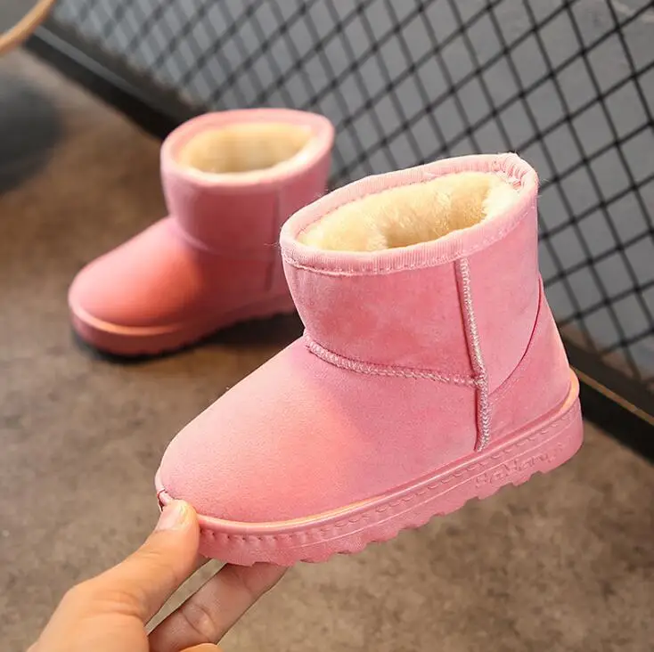 DOGEEK/зимние Ботинки martin; детская повседневная обувь для маленьких мальчиков и девочек; Детские кроссовки; брендовая Спортивная Белая обувь; Детские кроссовки Shelle - Цвет: Pink
