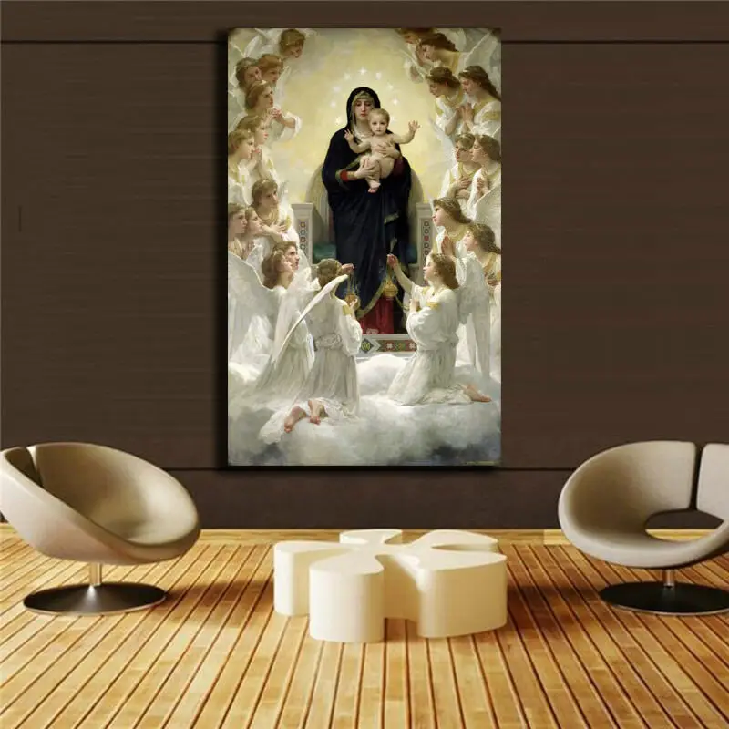 Большая лучшая картина маслом с ангелами на холсте | Дом и - Цена: 317,59 руб.