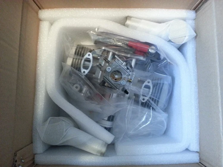 RCGF 60cc двухцилиндровый бензиновый/бензиновый двигатель для RC самолета
