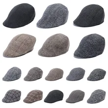 Женские льняные береты для мужчин и взрослых в елочку тепловой берет остроконечная Кепка головные уборы хлопок уличный шерстяной головной убор