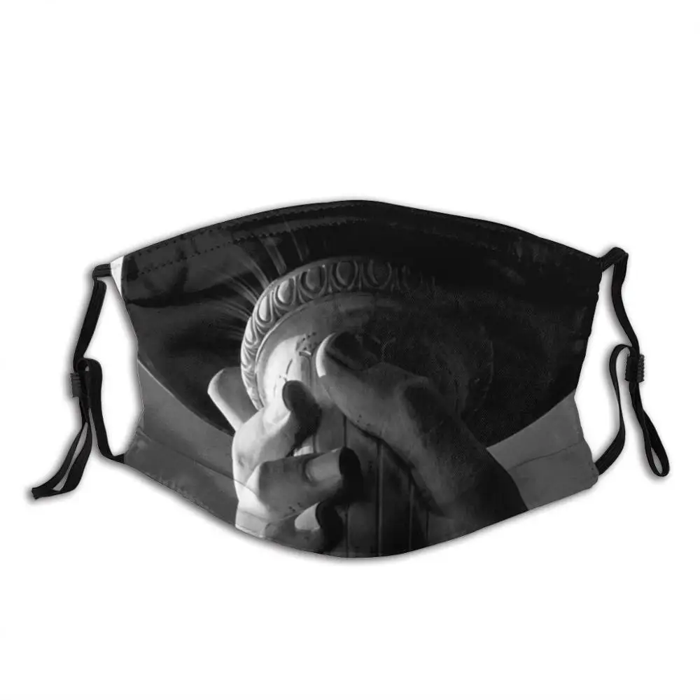 

Shot On Film .. Liberty'S Grip Funny Cool Cloth Mask Film Black And White Detail Manhattan New York City Statue Of Liberty