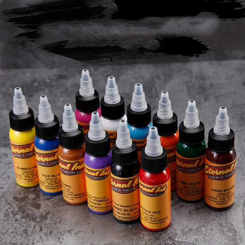 

Dynamic BlackPermanent Pigment Color Tattoo Ink Kit 14 Colors Micropigment Bloodline Tattoo Pigment Set 30ML