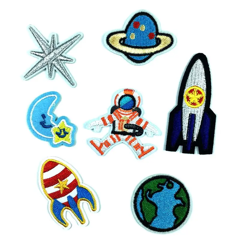 55pcs Embroidered Iron On Patches Sewing Appliques for Clothes Jacket Hat Roses Q6PE