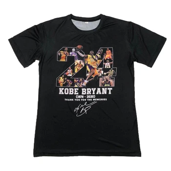 

Kobe Bryant 3D T-shirt Basketball Star Mamba T-shirt Memorial Clothing Boy Street Style Short Sleeve Pop Off Black Men Top