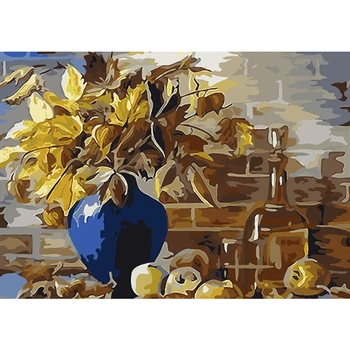 

Home decor flower vase painting diy oil painting by numbers kit diy canvas painting unique gifts for adults and children