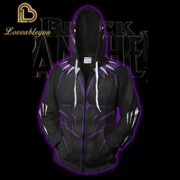 

Black Panther 3D Print Infinity War Tony Stark Cosplay Hoodies Sweatshirts Casual Zipper Hooded Jacket Clothing