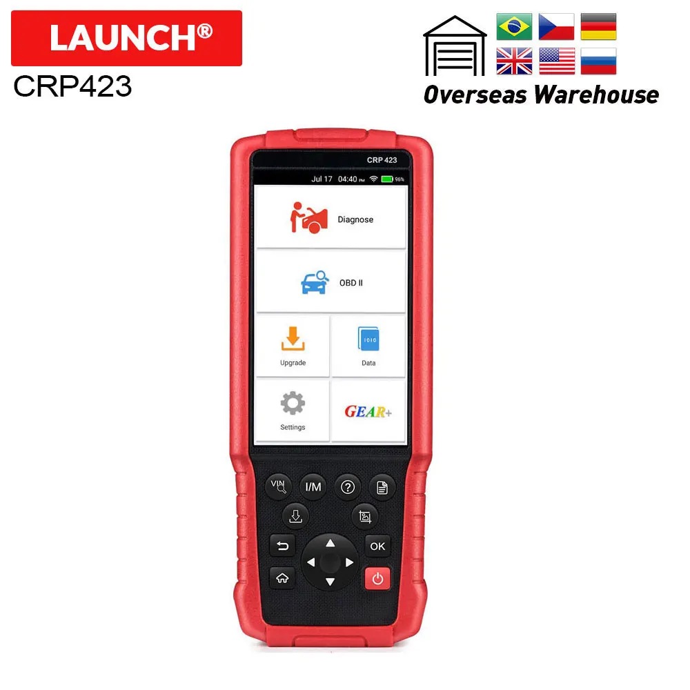 Считыватель кодов LAUNCH X431 CRP423 OBD2 Поддержка двигателя/ABS/подушки безопасности/AT OBD 2