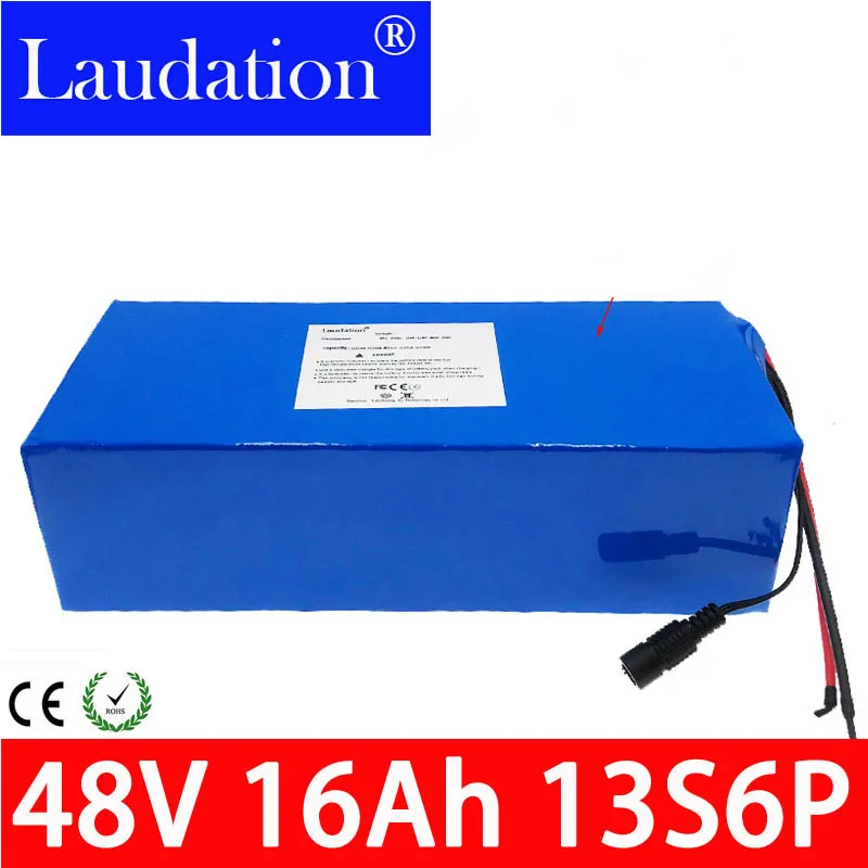 Высокое качество 48V электрический велосипед Батарея 16ah 13s5p 18650 800 Вт 48 Вольт Батарея пакет для 3200 мАч ячейки с 30A BMS laudation