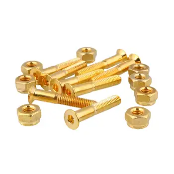 

8pcs/lot 29mm Skateboard Hardware Nails Bolt Screws Kit Set Skateboarding Gold