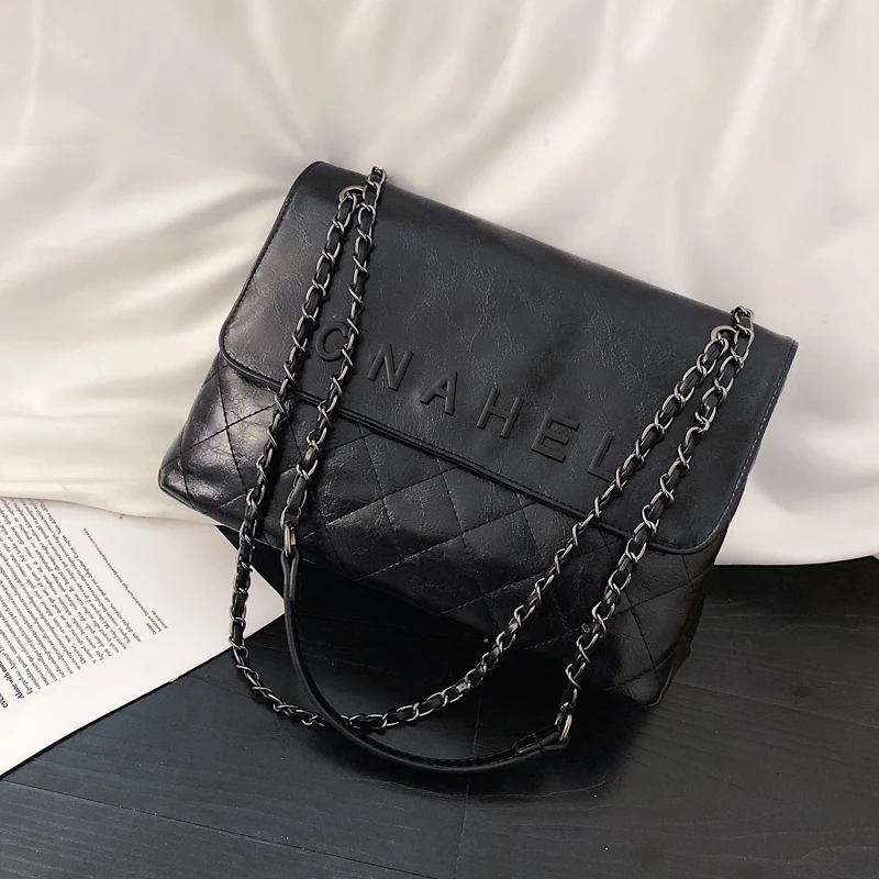 

Advanced sense foreign style women's bag 2020 new fashion Korean version versatile texture messenger bag chic chain shoulder bag