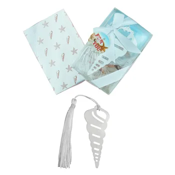 

Silver Conch Metal Bookmark Favor Wedding Party Birthday Favors Gifts Guest Present