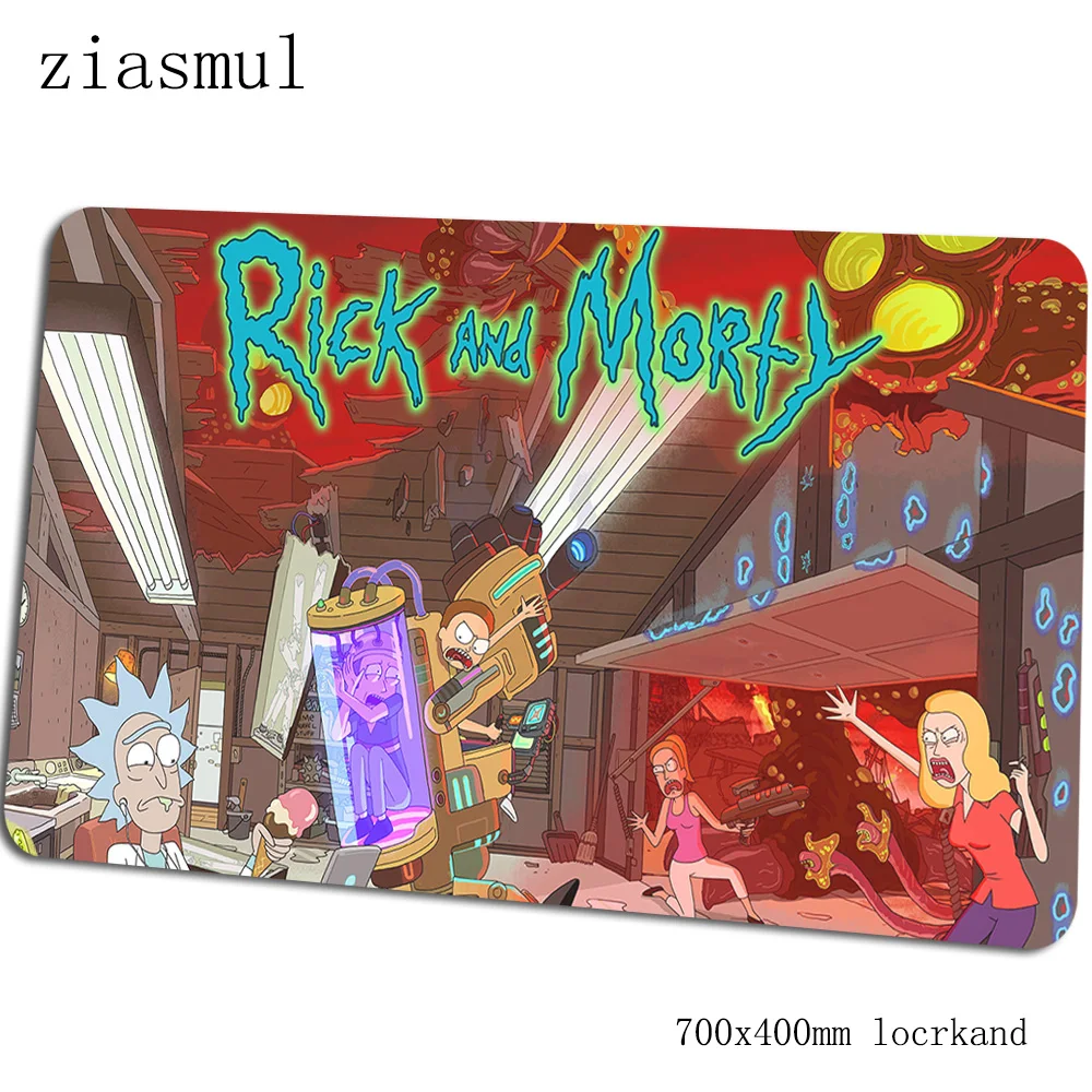 Коврик для мыши rick and morty Kawaii компьютерный коврик 70x40 см игровой коврик большой xl клавиатура со встроенной мышью игры ПК геймер стол - Цвет: Size 700x400x2mm