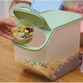 

Environmental Collecting Tank 4 Color Organizer Container Measuring Cup Kitchen Sealed Box Food Storage Barrel PP Dessert