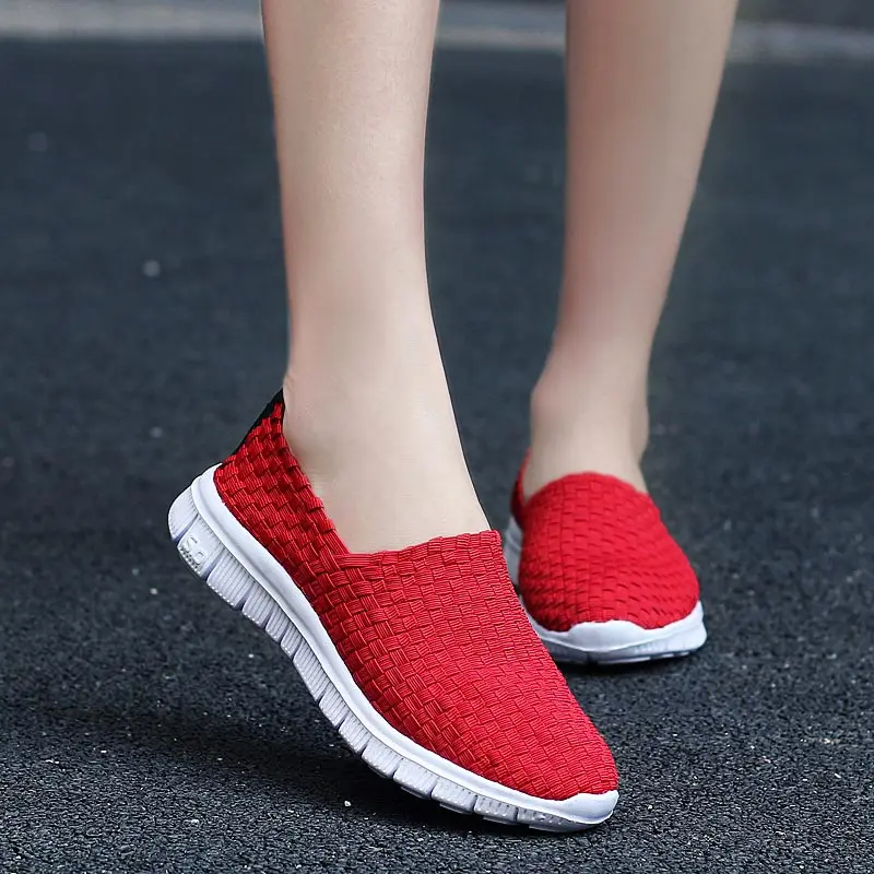 red designer trainers