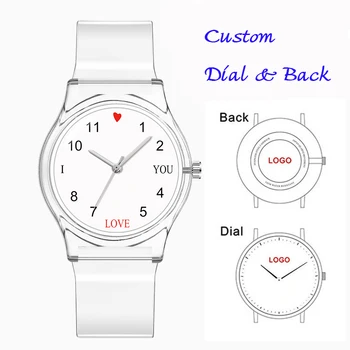 디자인 시계 맞춤형 시계 다이얼, 유니섹스 플라스틱 소녀, 어린이 여성 시계, 맞춤형 로고