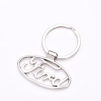 

Creative Gift for Ford Car Logo Hollow Mark Metal Key Button Waist Hanging Key Ring Chain Keychain Auto Parts Car-styling