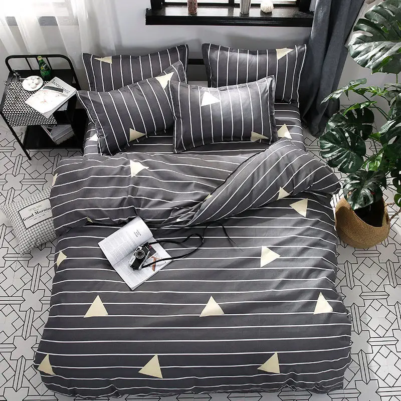 

Geometric 4pcs Girl Boy Kid Bed Cover Set Duvet Cover Adult Child Bed Sheets And Pillowcases Comforter Bedding Set 2TJ-61014