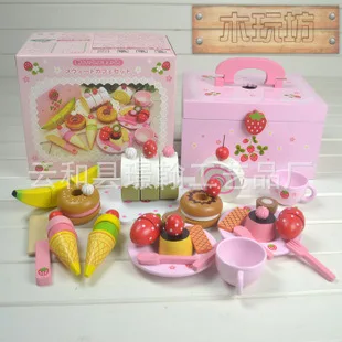 

Mother Fruit Container Wooden Model Character Play House Model Tableware Toy Sets