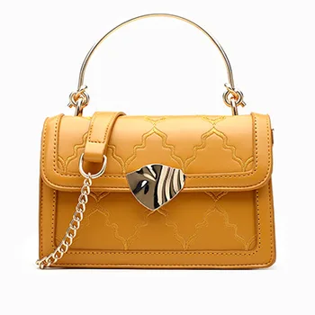 

New high quality leathe women handbag Female Small Casual Shoulder Bag Messenger Bag Chain bag small square bag