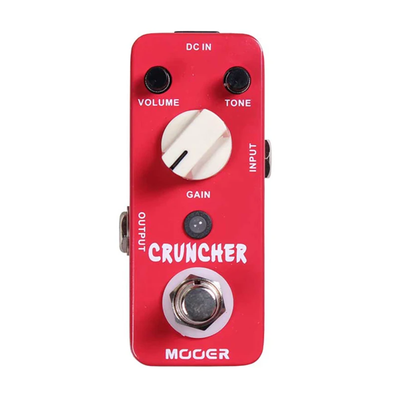 Mooer Cruncher Искажение гитары педаль эффектов с высоким коэффициентом усиления искажения звука со средней частотой полный металлический корпус True Bypass