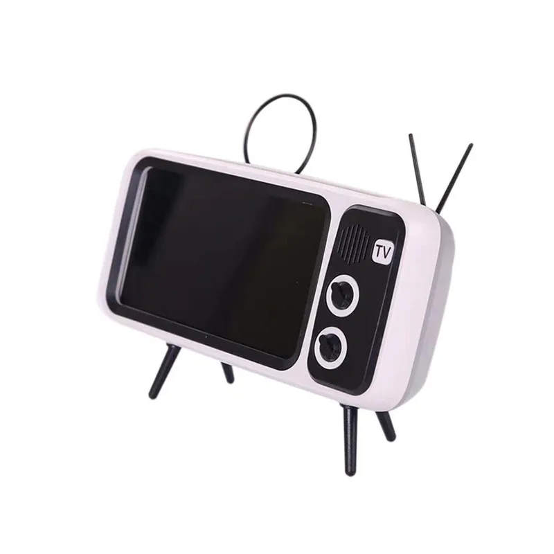 Silver grey Мобильный телефон Bluetooth Динамик ТВ музыкальный плеер Ретро карманный домашний аудио электрический портативный мини беспроводной стерео кронштейн - Цвет: Silver grey