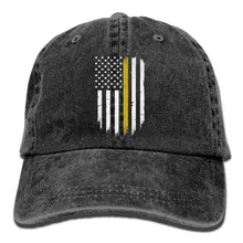 911 Dispatcher, тонкая бейсбольная Кепка унисекс с золотым флагом, хлопковая джинсовая Регулируемая Кепка в стиле хип-хоп для мужчин и женщин