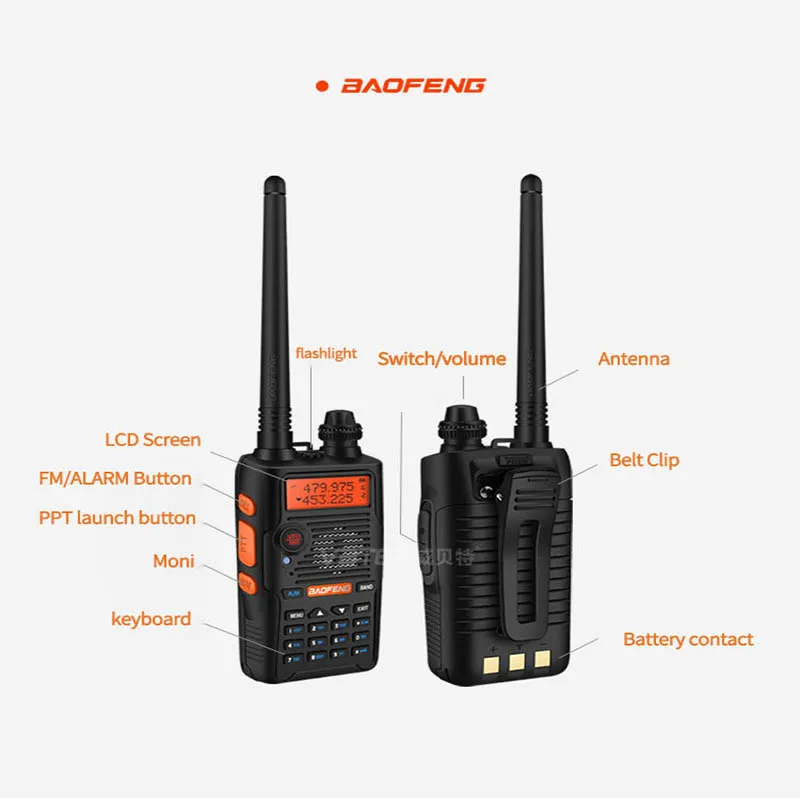 Walkie Talkie Baofeng UV-5R V Профессиональный fm-приемопередатчик 136-174/400-520mHZ радио 1 шт. двухстороннее радио камуфляж
