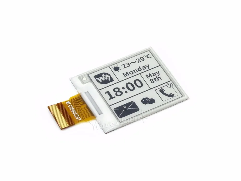Waveshare 200x200 1 54 дюймовые электронные чернила сырой дисплей без PCB общения через SPI