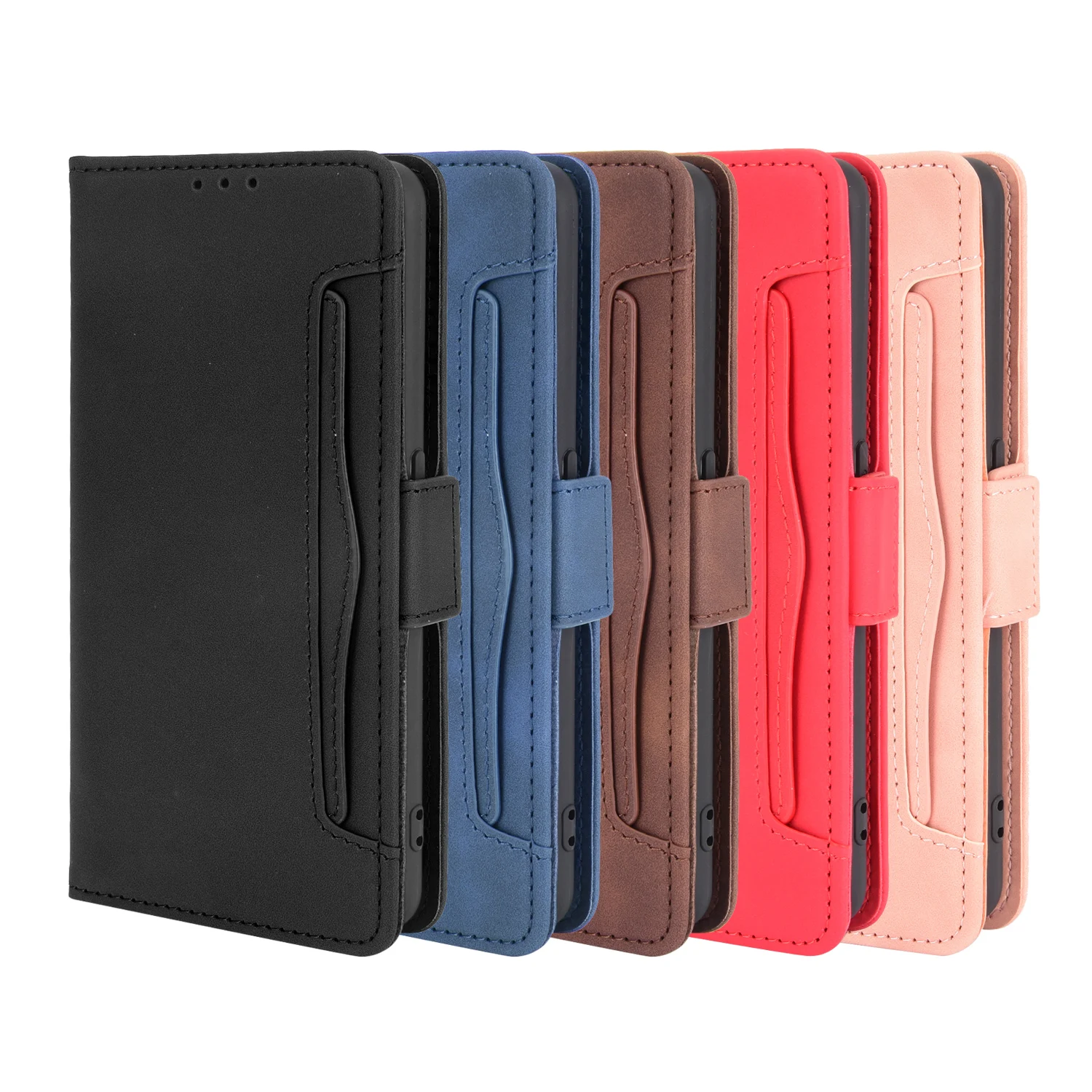 For Realme GT 5G Case Premium Leather Wallet Leather Flip Multi-card slot Cover For OPPO Realme GT 5G RMX2202 Case 6