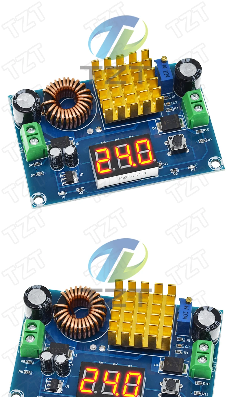 DC 3V-35V zu DC 5V-45V Boost Modul Digital Voltmeter DC-DC Step Up Modul Boost Converter Board 5A Leistung einstellbar für Spannung – Detail 4
