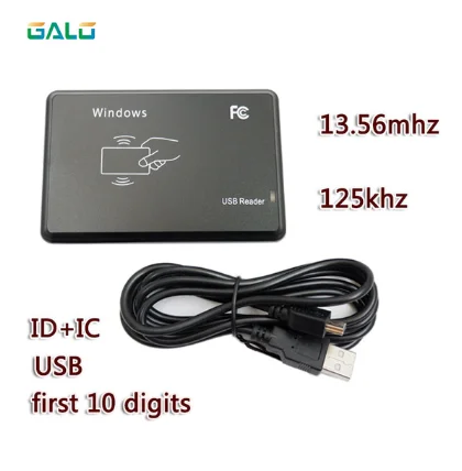 IC ID двойной частоты RFID считыватель EM4100 USB Бесконтактный считыватель USB порт чувствительность Смарт-карта применима для безопасного доступа contro - Цвет: ICID first 10