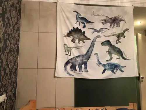 12 Skateboarding Crocodile Tapestry Dormitory Leisure Comic Illustration Hanging Cloth Living Room Wall Curtain Bar Hanging Fabric - Цвет: 12