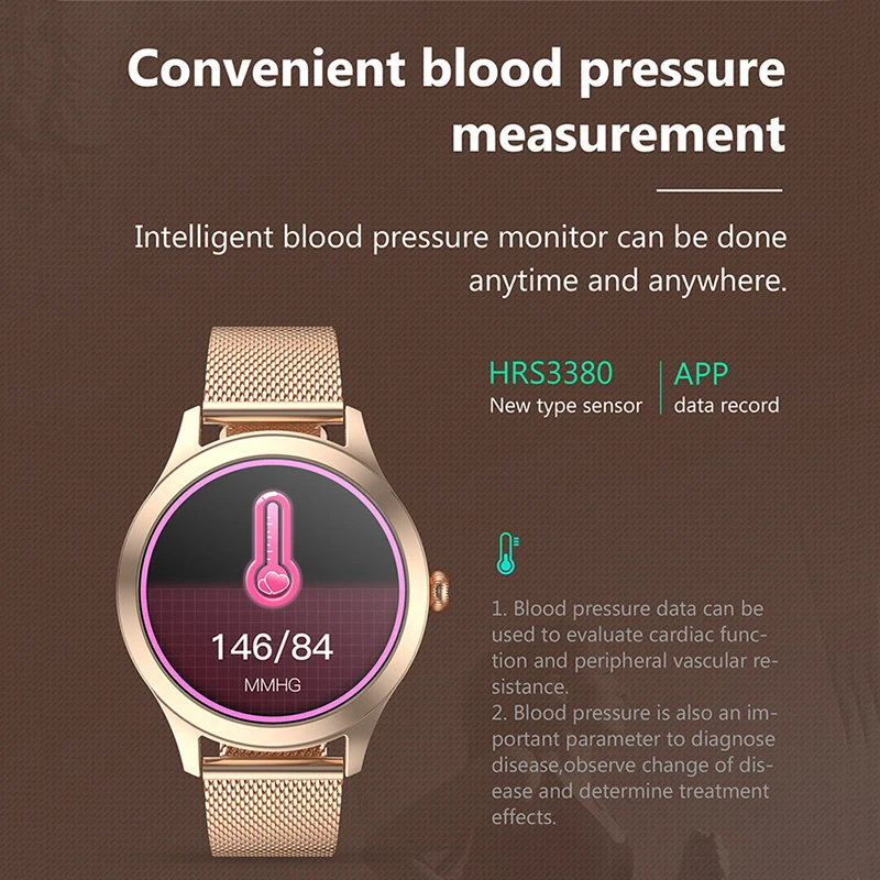 LIGE New Smartwatch Women Blood Pressure Blood
