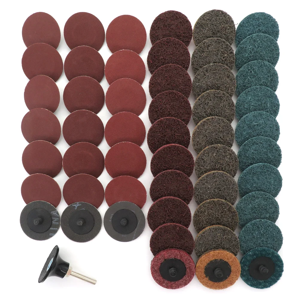 

52Pc Sanding Discs Set,2" Inch Roloc Quick Change Roll Lock Surface Polishing