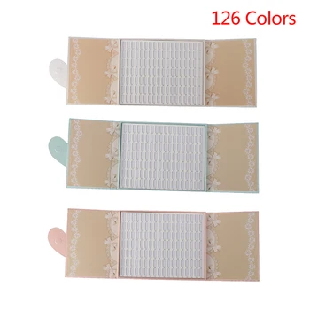 

126 Colors Nail Tips Display Book Card Nails Tips Display Case Nail Art Tool Model Nail Gel Polish Tips Color Display Box