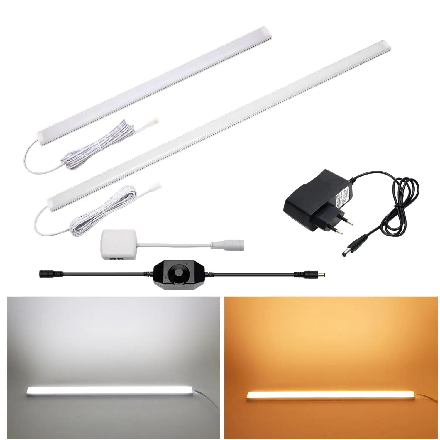 

k53 LED Under Cabinet Light Hand Sweep Switch Under Cabinet led lights for kitchen 30/50cm Sensor Lamp Wardrobe LED Night Lights