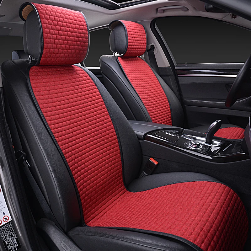 

Linen Fabric Breathable Car Seat Cushion Fit Most Car Interior Accessories Car Seat Cover Universal Auto Seat Covers Protector