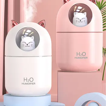

Air Humidifier diffuser Cute Pet Usb Mini Humidifier Ultrasonic Mute Mist Scented Air Oil Diffuser with Color LED Light