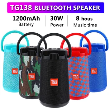 

30W High Power Portable Bluetooth Speaker Waterproof Speakers Sound System Wireless Mini Subwoofer Music centre with AUX TF Card