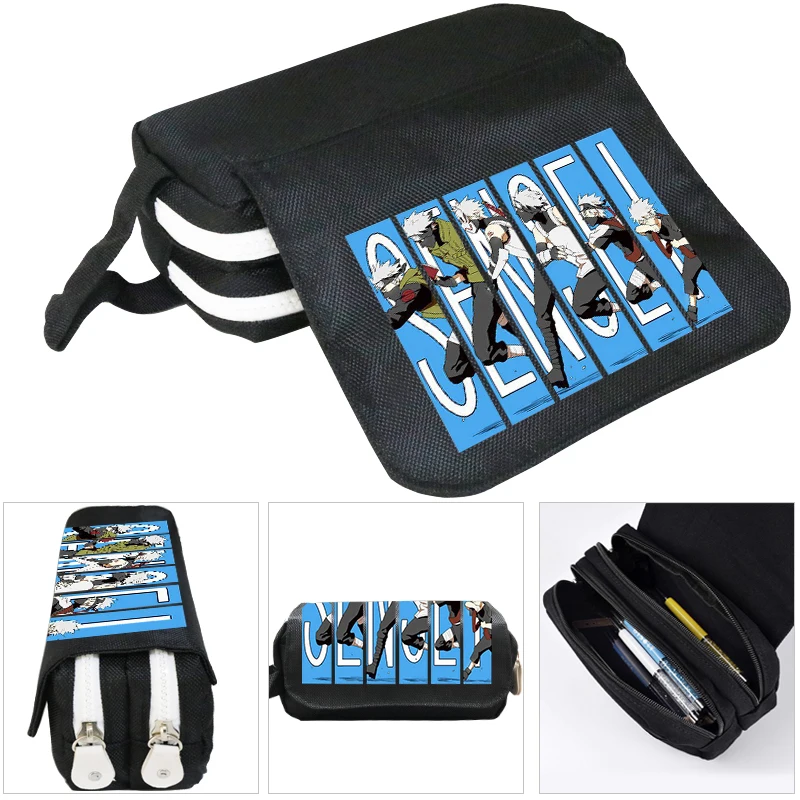 

Creative Zipper Pencil Case Anime Naruto Oxford Large Pen Box Kawaii Pencil Bag for Student Boys Cute School Stationery Supplies