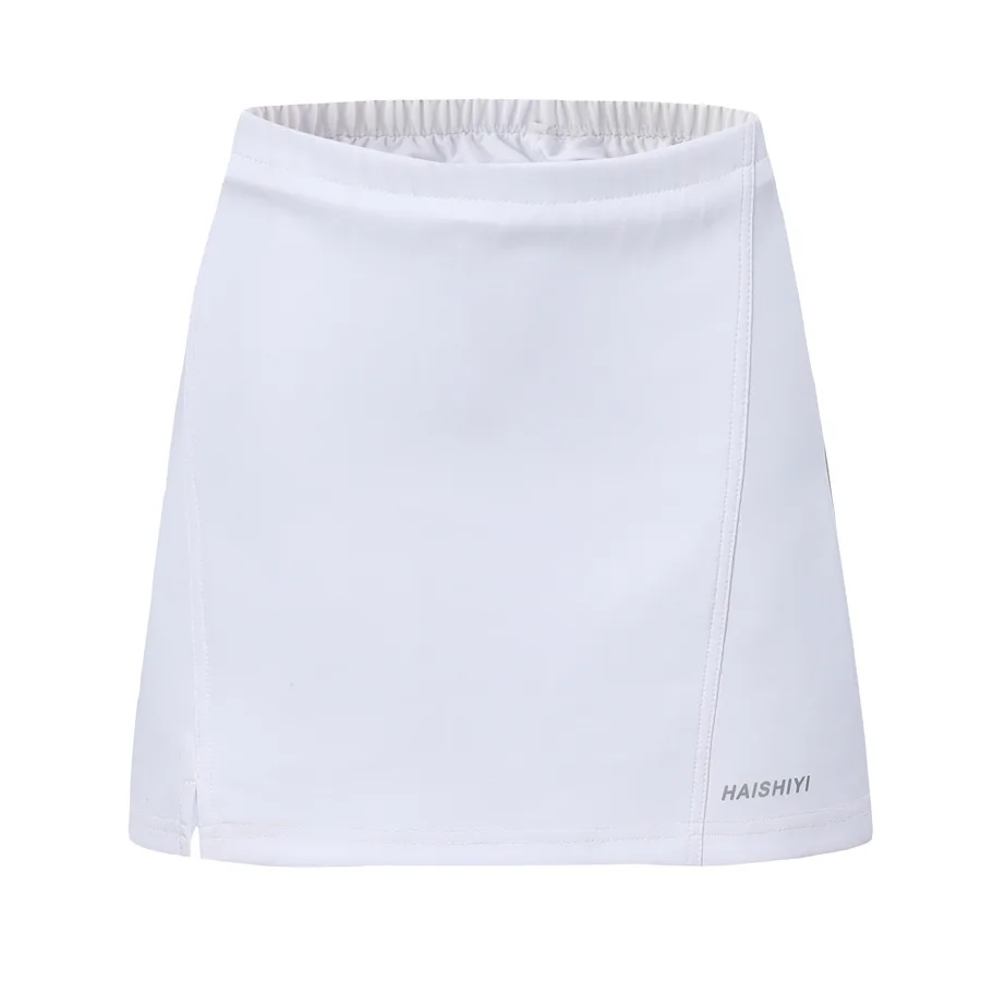 A-line Fishtail Running White Tennis Skirts Quick Dry Word Skirt Badminton Wear Women's Sports Golf Short Skirt Plus Size
