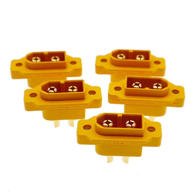 5 pces XT60E-M montável xt60 macho plug conector modelo aeronave bateria de energia plugue versão fixa macho XT60E1-M