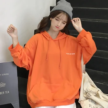 

SOUGEN Casual Hoodie Women Aesthetic Letter Print Long Harajuku Hoodie Spring Autumn Long Sleeve Kawaii Sweatshirt Kpop Clothes