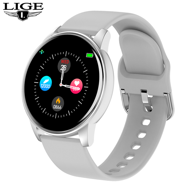 Woman Watch Sports Fitness Tracker LED Color Touch Screen Heart Rate Blood Pressure Monitor Pedometer Waterproof Watch Men