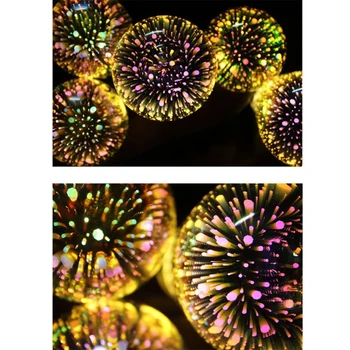 

E27 A60 Colourful 3D Star Shine Decoration Multiple Reflection Alluminum Plated Glass Q0KF