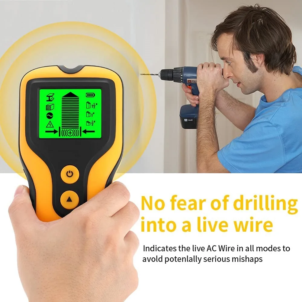 3 in1 Metal Detector Center Line Measurement Tachometer Wall Scanner Backlit Wood Finder Cable Wires Depth Tracker | Инструменты